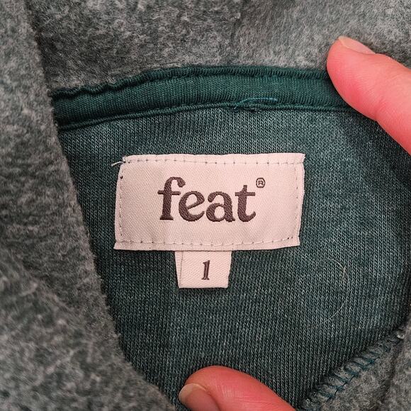 Feat Blanketblend Hoodie Unisex Size L Soft Cozy Shaded Spruce Green ButterWash - Picture 11 of 13